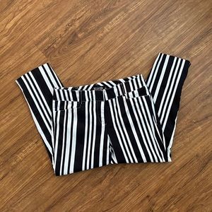 NY&C 7th Avenue black and white striped ankle cut